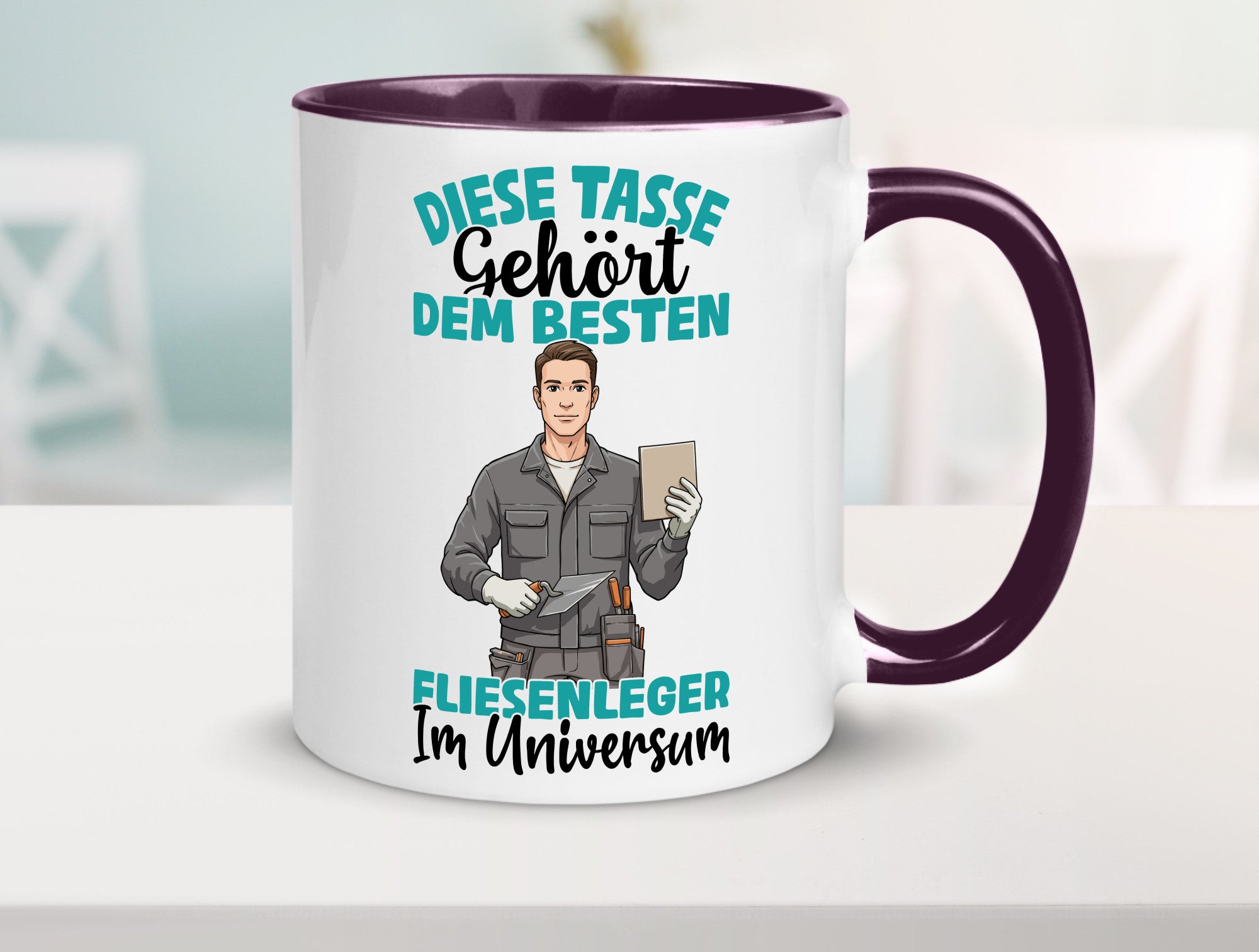 Im Universum: Fliesenleger | Fliesenlegen Bau Geschenk Humor Geschenkidee