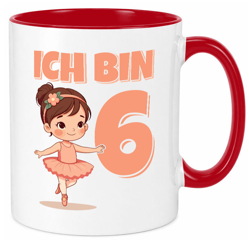 6 Geburtstag | Jahre Ballerina Mädchen Ballet lustig Geschenkidee Geschenk Tasse