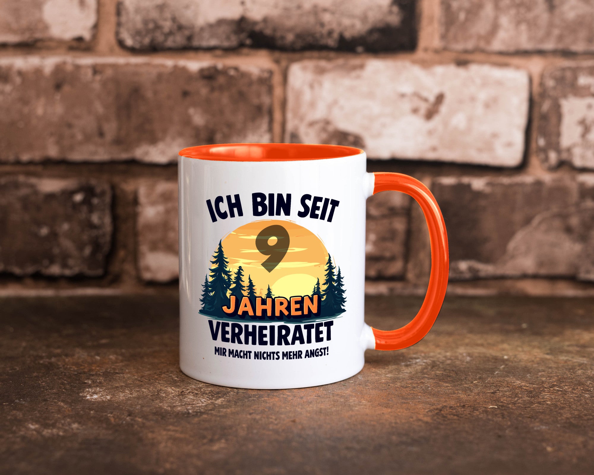 Ich bin Verheiratet | 9. Hochzeitstag Ehepaar v2 Geschenkidee Humor Tasse