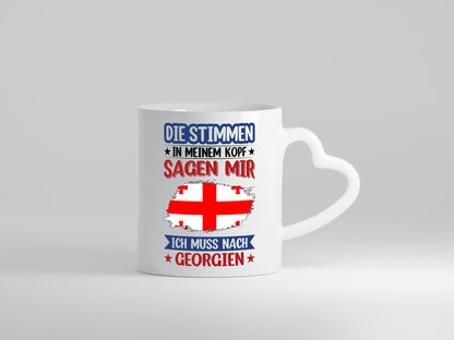 Georgien | Urlaub Stimmen in meinem Kopf Traumland Geschenkidee Humor Tasse