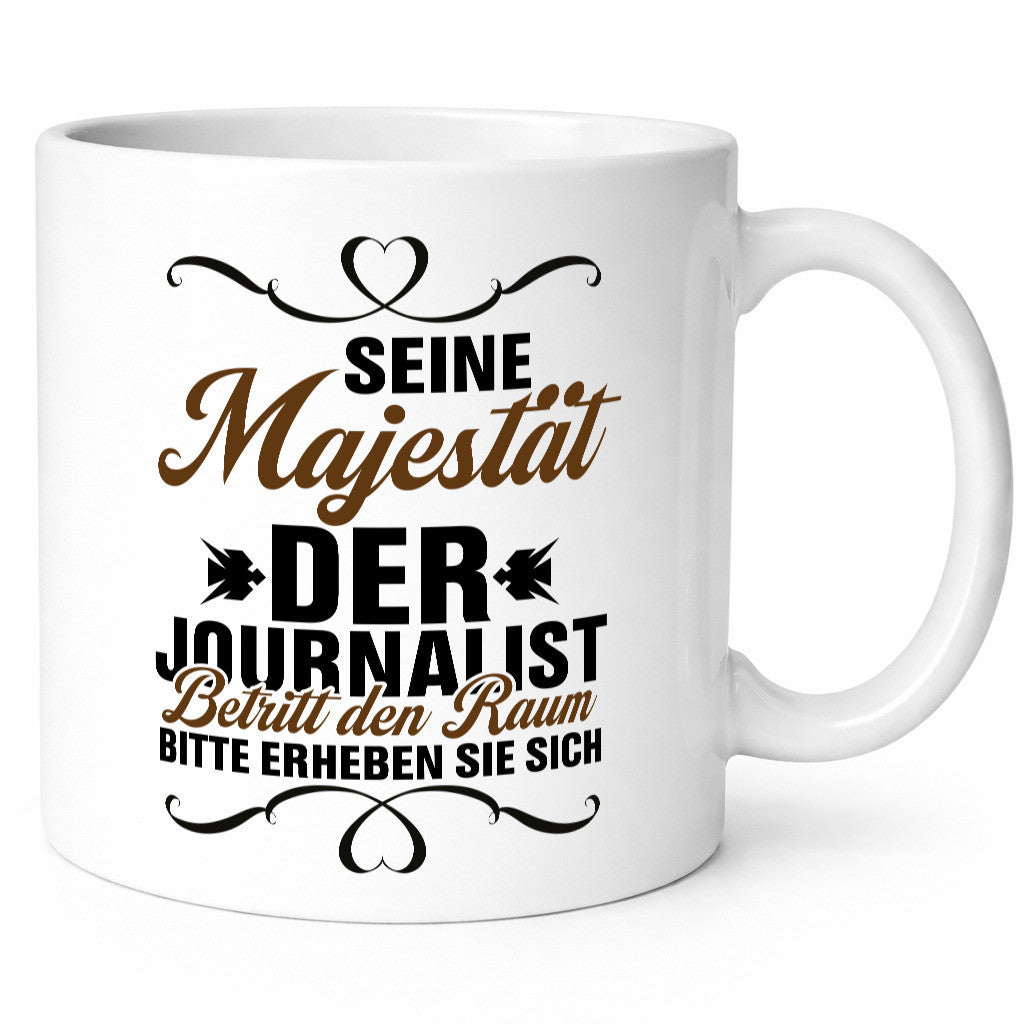 Der Jounalist betritt den Raum erheben sie sich Geschenk Humor Geschenkidee