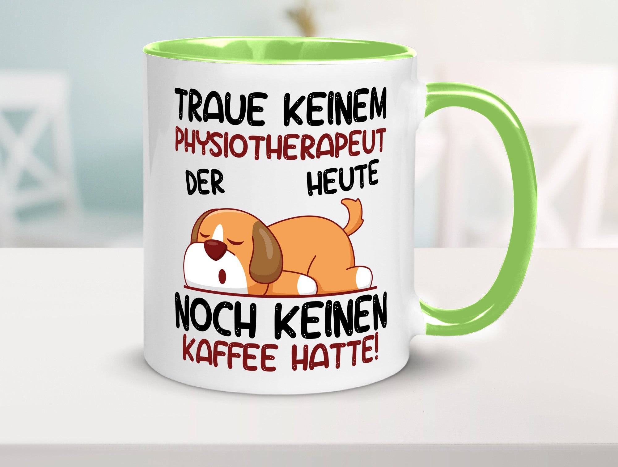 Traue keinem Physiotherapeut v2 Geschenkidee Humor Tasse