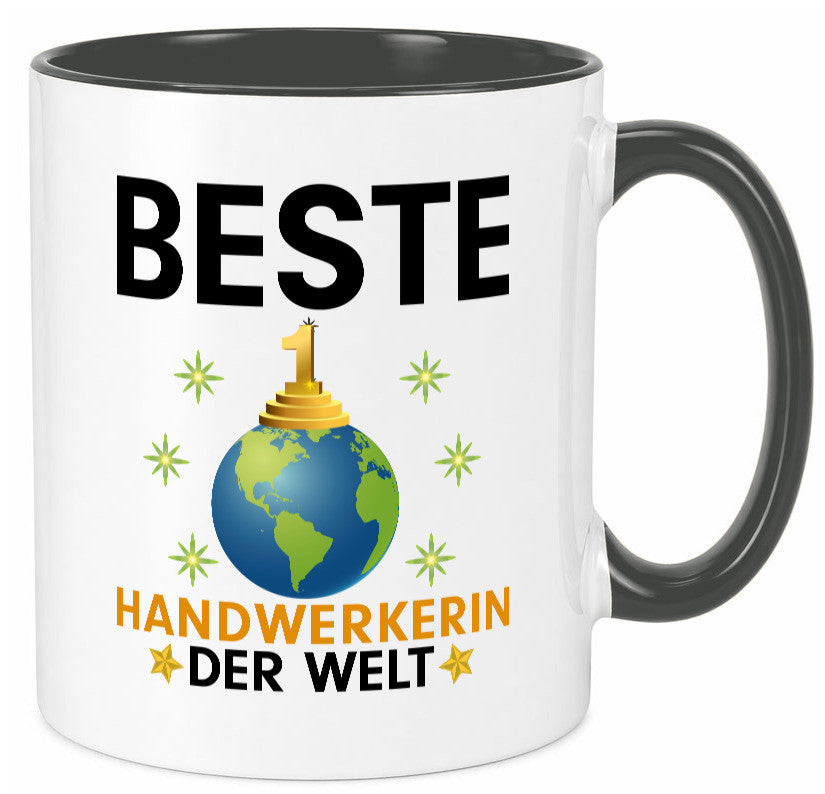 Welt Beste Handwerkerin | Handwerkerinnen lustiger Spruch Geschenk Humor Tasse