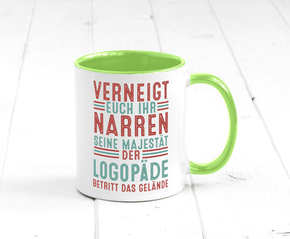 Verneigt euch: Logopäde | Sprachtherapie Geschenkidee Humor Tasse