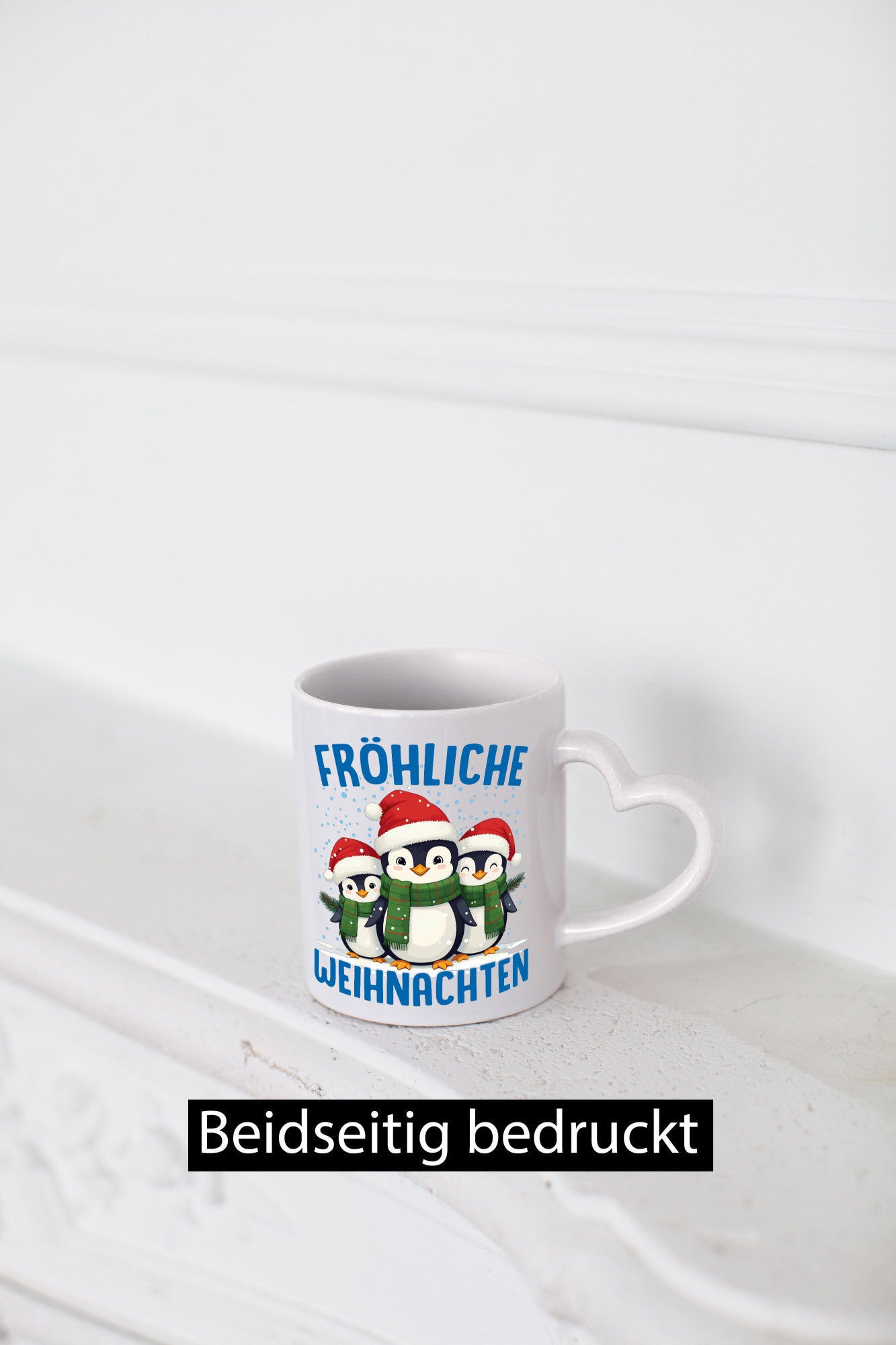 Frohe Weihnachten | Pinguien lustiger Spruch Geschenk Humor Geschenkidee Tasse