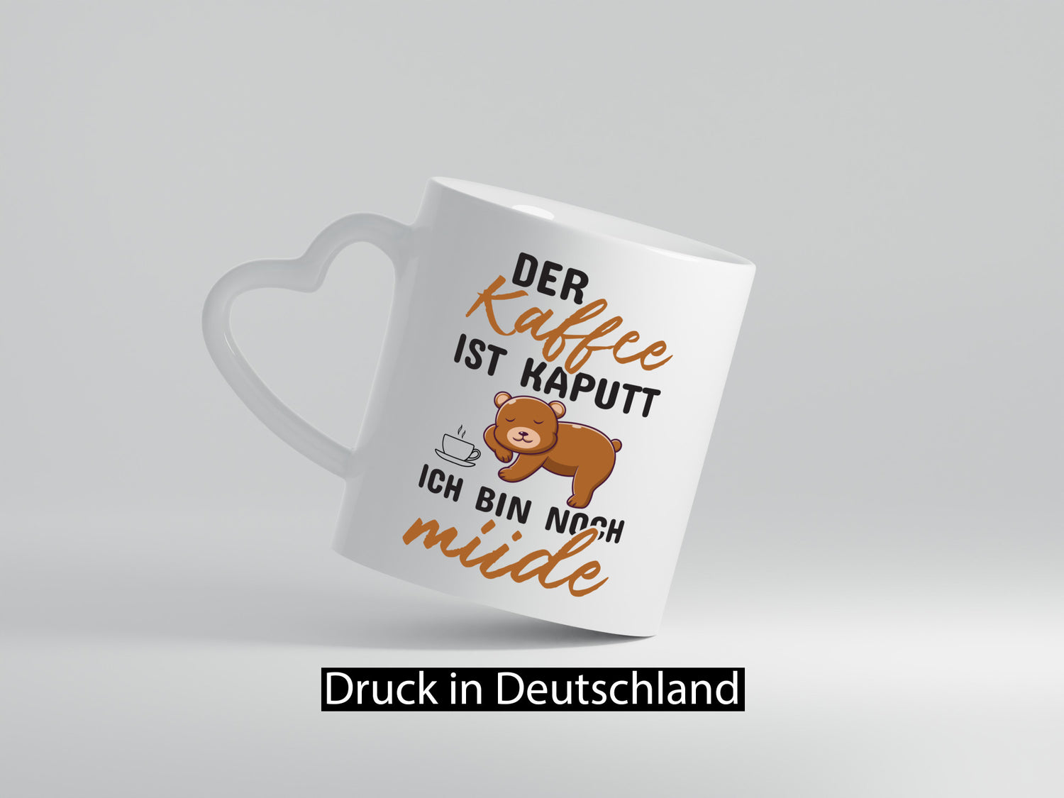 Kaffee ist kaputt | Morgenmuffel müde Bär lustig Humor Geschenkidee Tasse