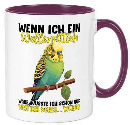 Wellensittich | Vogelbesitzer Humor Geschenkidee Tasse