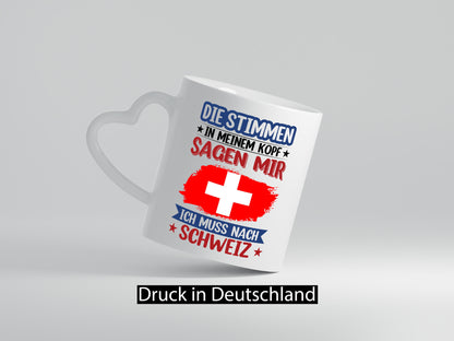 Schweiz | Urlaub Stimmen in meinem Kopf Traumland v2 lustig Humor Geschenkidee