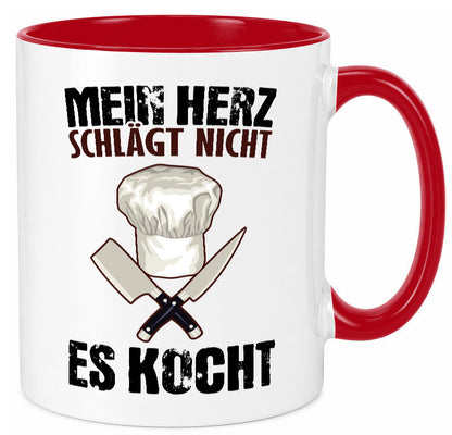 Mein Herz kocht Humor Geschenkidee Tasse