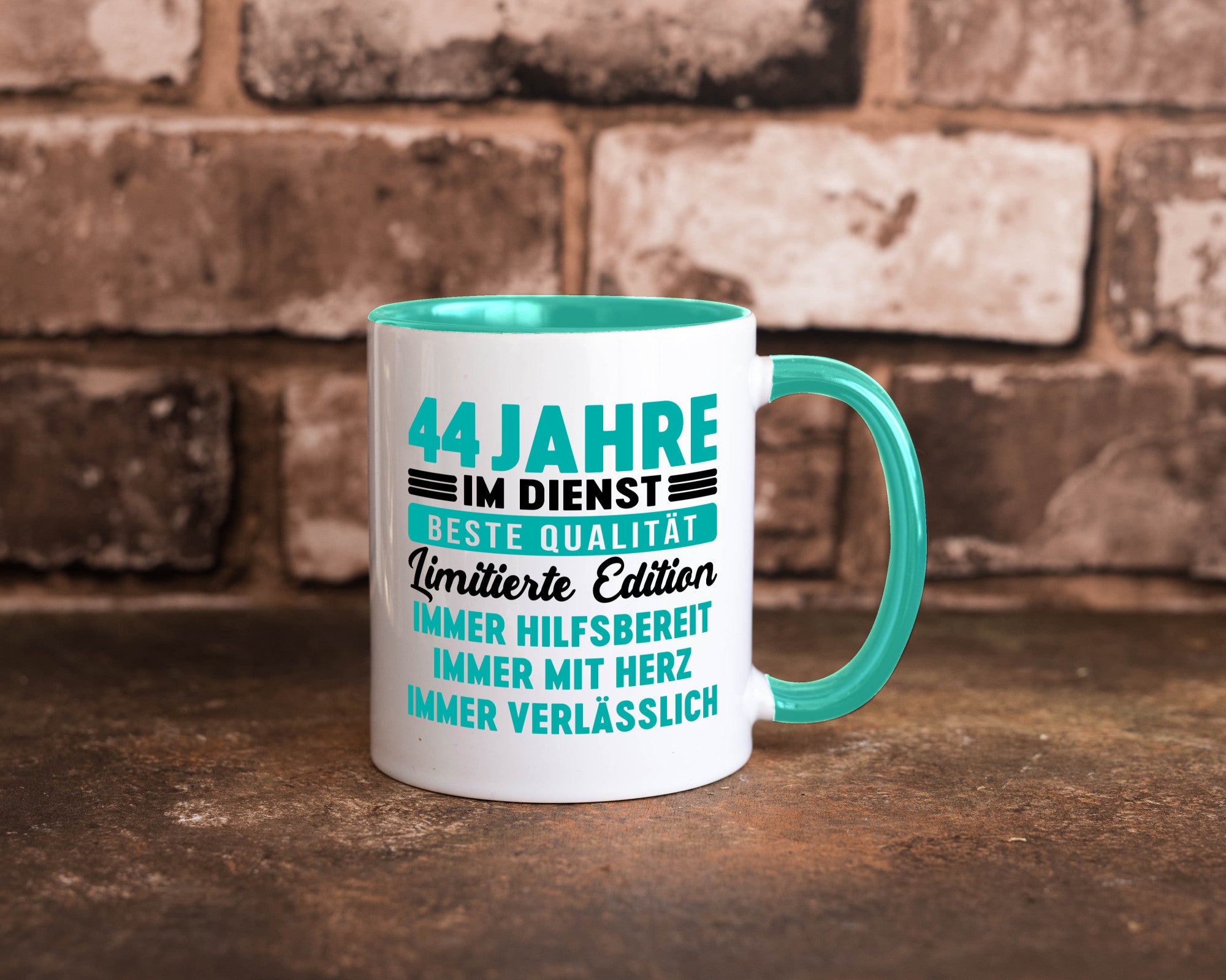 44 Jahre im Dienst | Jubiläum Arbeit v5 lustig Kollegen Büro Geschenk Tasse