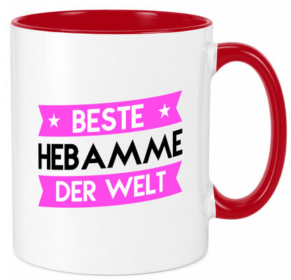 Beste Hebamme | Geburtshilfe lustiger Spruch Geschenk Humor Geschenkidee Tasse