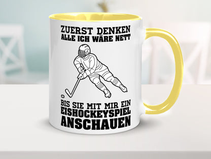 Eishockeyspiel | Eishockeyfan Tasse Eishockeyspieler Humor Geschenkidee
