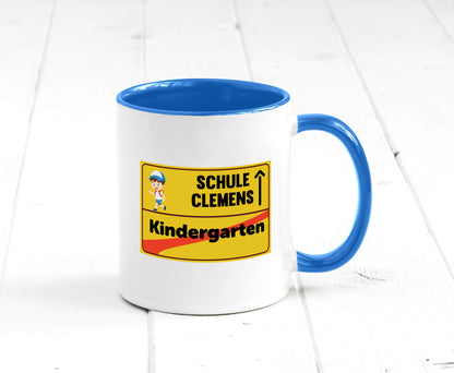 Bye Kindergarten | Schule Clemens Geschenkidee Humor Tasse