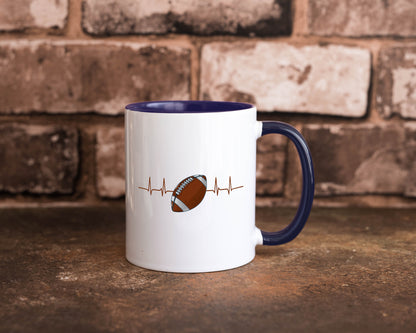American Football Herzschlag | Footballer Superbowl Humor Geschenkidee Tasse