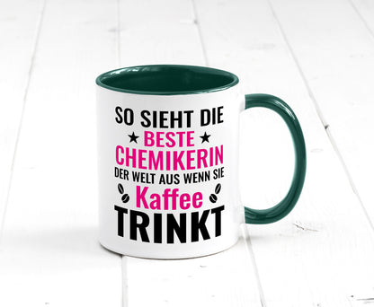 Kaffee trinkt: Chemikerin | Chemie Labor Geschenkidee Humor Tasse