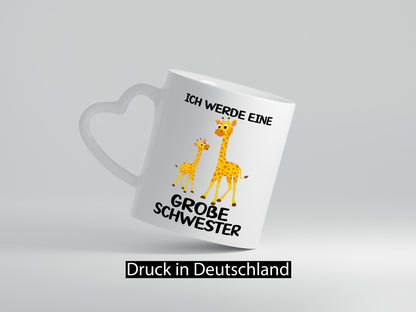 Ich werde eine große Schwester | Geschwister Giraffe Humor Geschenkidee Tasse