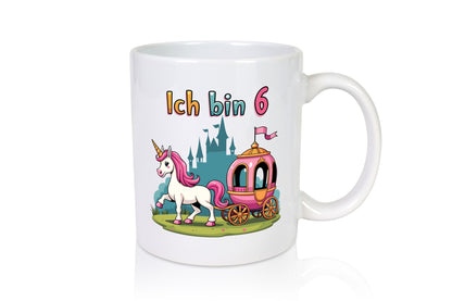 6. Geburtstag | Prinzessin in Kutsche Einhorn Geschenkidee Humor Tasse