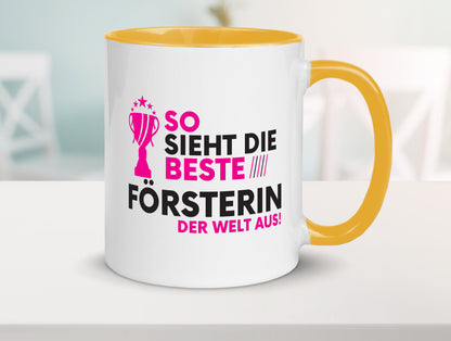 Die Weltbeste Försterin | Forst Arbeit Humor Kollegen Büro Geschenkidee Tasse