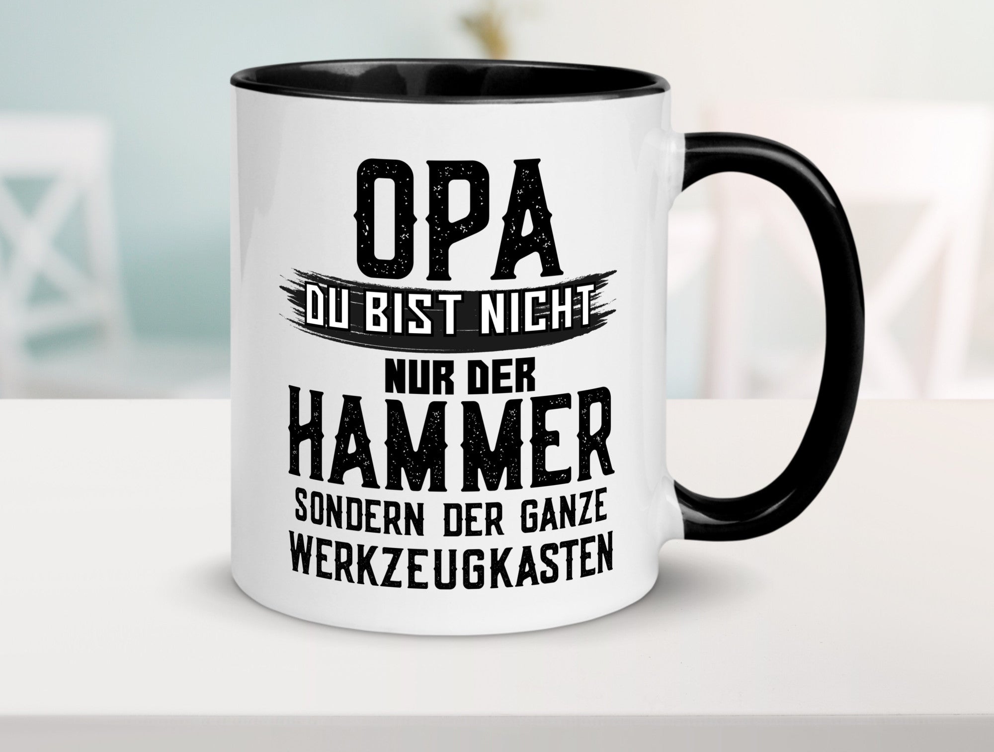 Opa ist der Hammer | Großvater Tasse Werkzeugkasten lustig Familie Geschenkidee