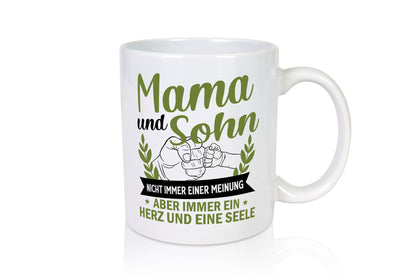 Mama und Sohn | Herz eine Seele Beste Mutter lustiger Spruch Geschenk Familie