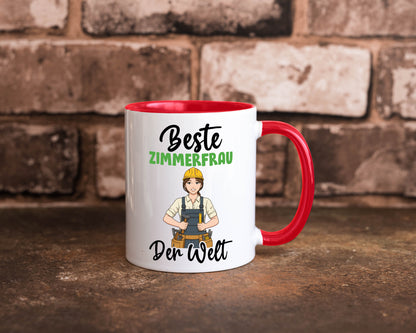 Beste Zimmerfrau| Holzbau | Handwerkerin v2 Geschenk Humor Geschenkidee