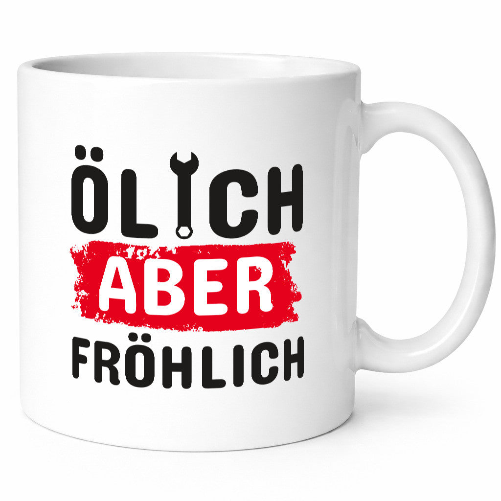 Ölich aber fröhlich | Werkstatt Tasse Mechaniker lustig Humor Geschenkidee
