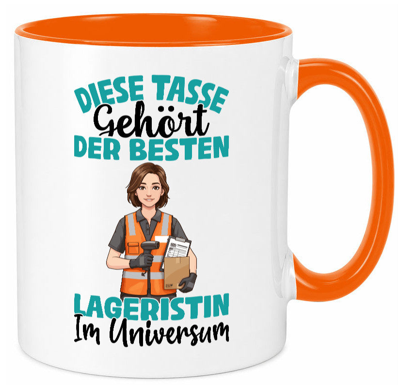 Im Universum: Lageristin | Beruf Lager Arbeiterin Humor Arbeit Kollegen Büro Tasse