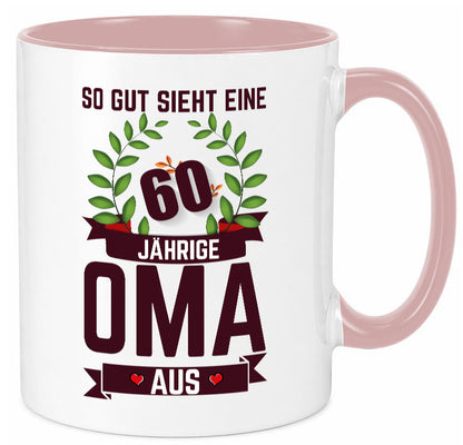 60. Geburtstag | 60 Jährige Oma Großmutter Geschenk Familie Geschenkidee Tasse