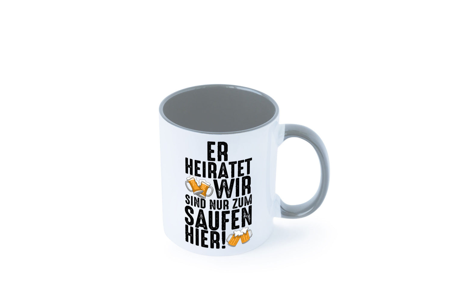 JGA | Er heiratet Junggesellenabschied Polterabend v2 lustiger Spruch Geschenk