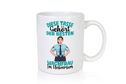 Im Universum: Wachfrau | Wachpersonal Nachtwächter lustig Humor Geschenkidee