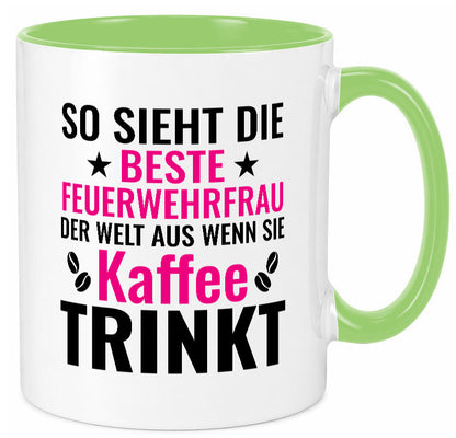 Kaffee trinkt: Feuerwehrfrau | Feuerwehr Geschenkidee Humor Tasse