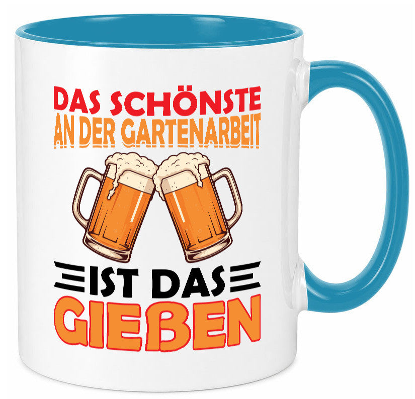 Das schönste an gartenarbeit ist Gießen | Biertrinker Geschenkidee Arbeit