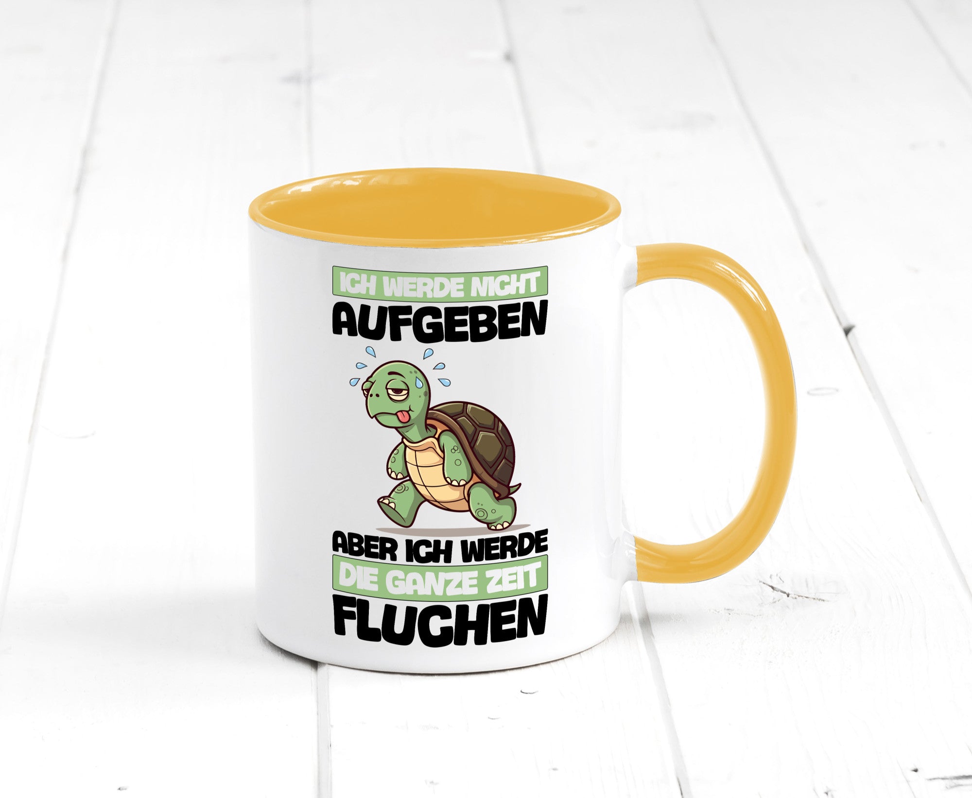 Ich geb nicht auf werde aber fluchen | Schildkröte Joggen v2 Humor Geschenkidee