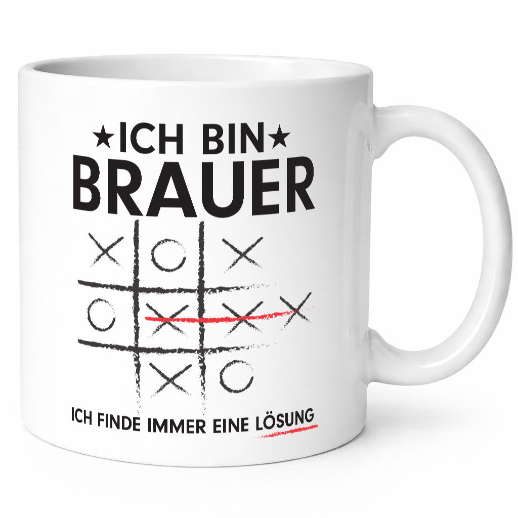 Lösung finden: Brauer | Bier Brauerei v2 Geschenk Humor Geschenkidee lustiger Tasse