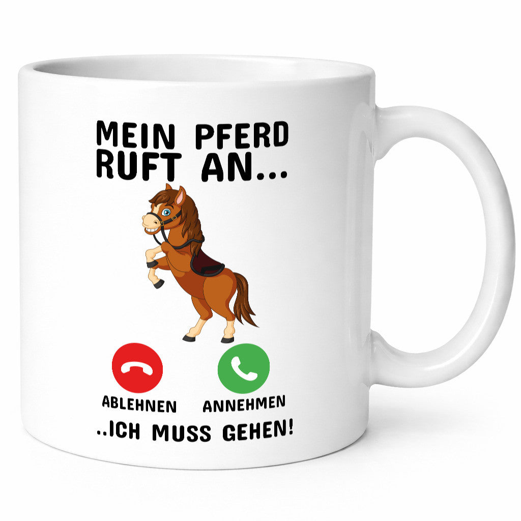 Mein Pferd ruft an Humor Geschenkidee Tasse