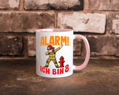 8. Geburtstag | 8 Jahre Feuerwehr Junge lustig Geschenkidee Geschenk Tasse