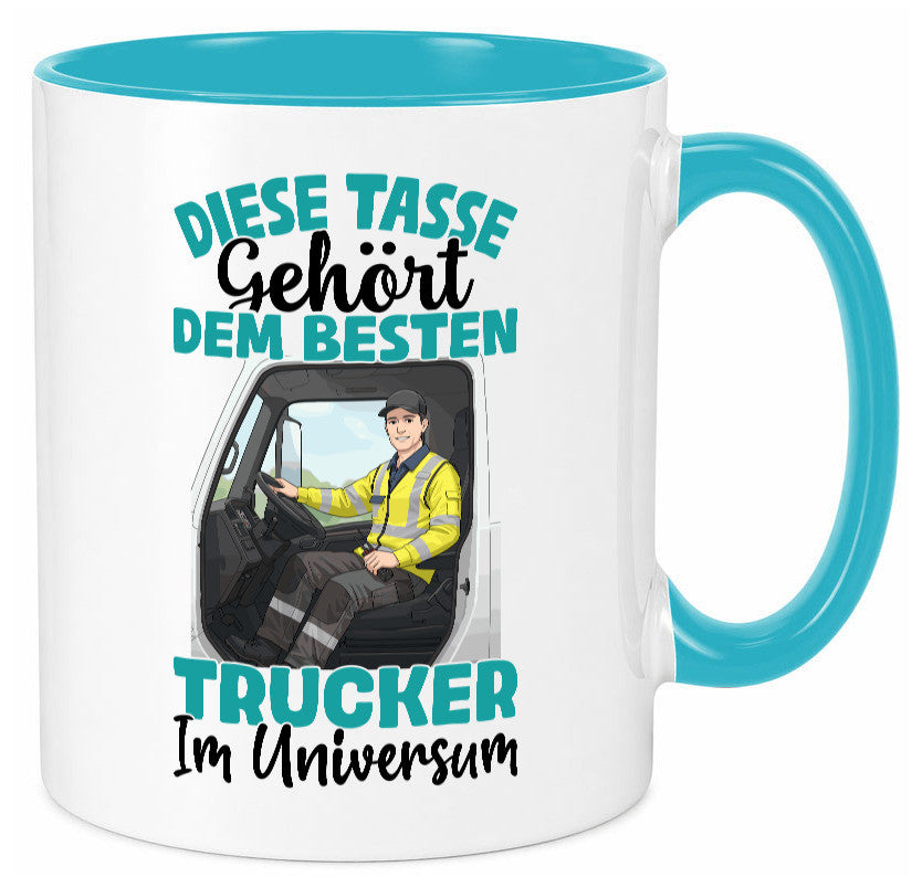Im Universum: Trucker | LKW Fahrer Beruf Humor Arbeit Kollegen Büro Tasse