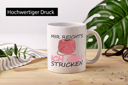 Ich geh stricken | Hobby Garn Handwerk lustiger Spruch Geschenk Humor