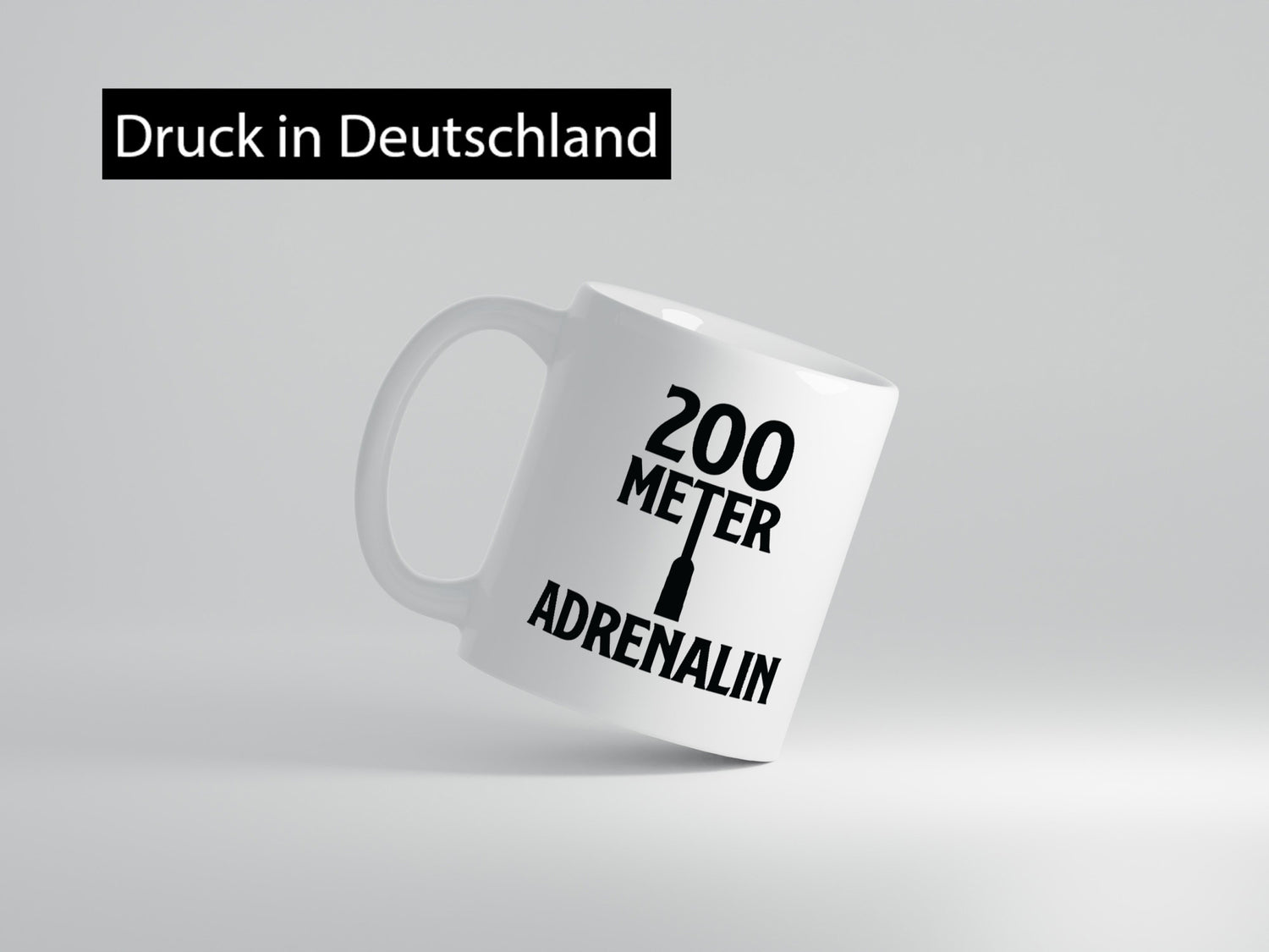 200 Meter Adrenalin v2 lustig Humor Geschenkidee Geschenk Tasse