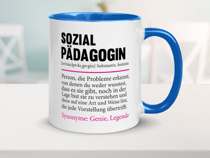 Sozialpädagogin | Spruch lustig Humor Pädagogin v2 Geschenkidee Geschenk Tasse