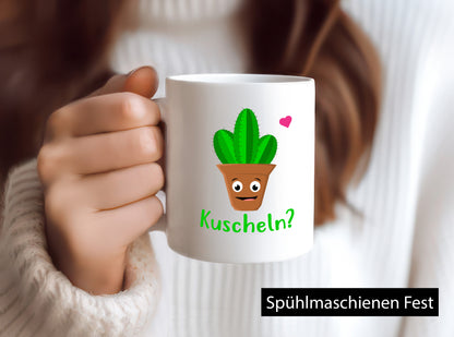 Kuscheln? | lustige Tasse Kaktus Motiv Humor lustig Geschenkidee Geschenk