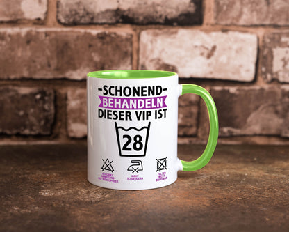 28 Geburtstag | schonend behandeln Jahre Humor Geschenkidee Tasse