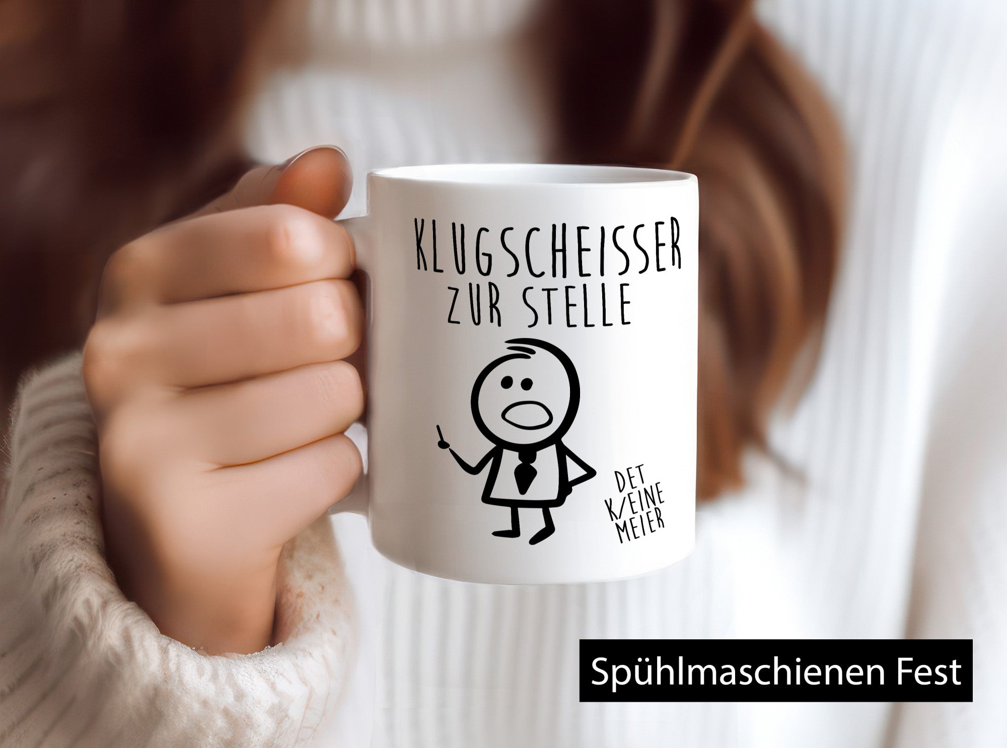 Klugscheisser zur stelle | Besserwisser weiß alles Humor Geschenkidee Tasse
