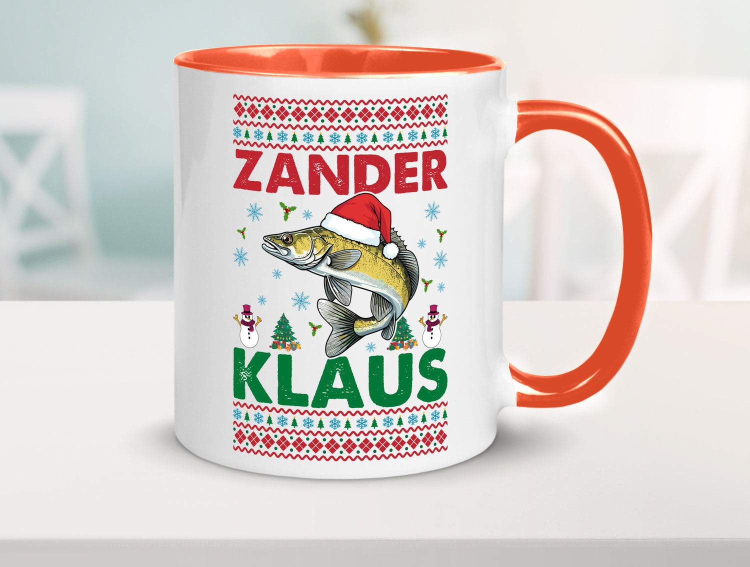 Zander Klaus | Ugly Christmas Angler Angeln v2 Geschenk Humor Geschenkidee