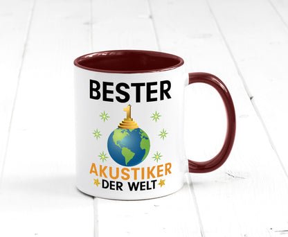 Welt Bester Akustiker | Akustik Hörgeräteakustik Geschenkidee Humor Tasse