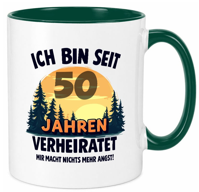 Ich bin Verheiratet | 50. Hochzeitstag Ehepaar lustig Humor Geschenkidee Tasse