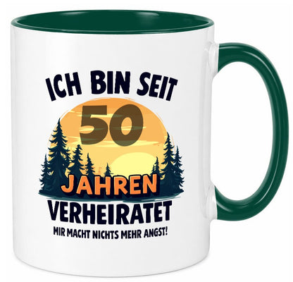 Ich bin Verheiratet | 50. Hochzeitstag Ehepaar lustig Humor Geschenkidee Tasse