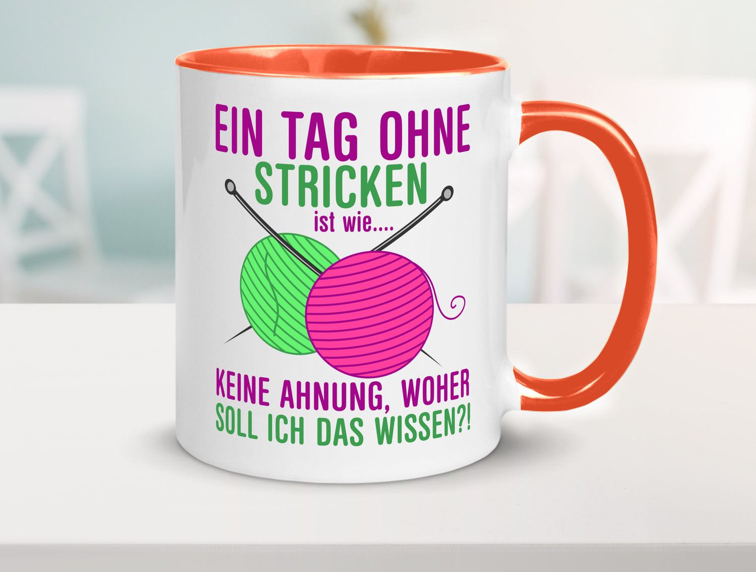 Ein Tag ohne Stricken | Strickzubehör Hobbystrickerin Geschenk Humor