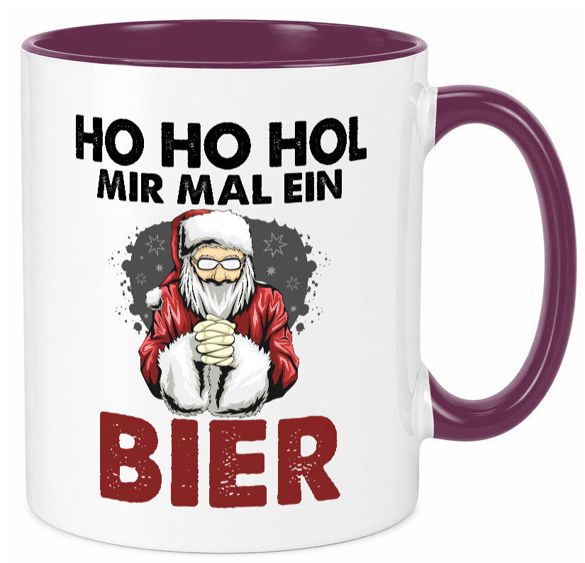 Ho Hol mir mal ein Bier | Weihnachten Geschenkidee Humor Tasse