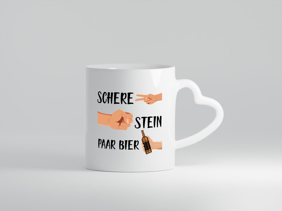 Schere Stein paar Bier | Biertrinker Party Pils lustig Humor Geschenkidee